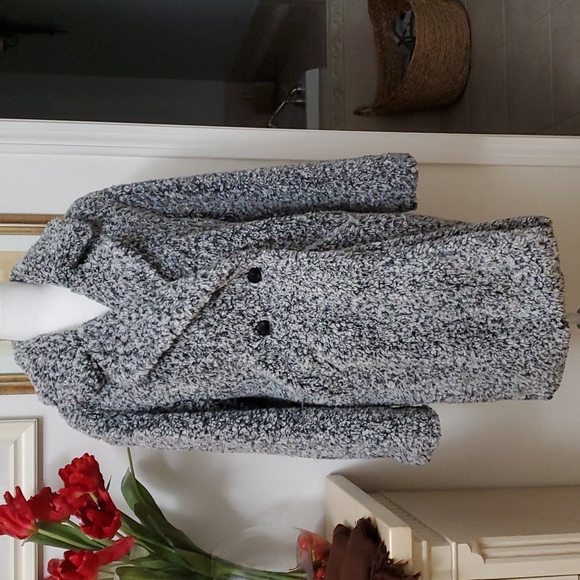 Lucky brand faux fur fleece coat - Picture 2 of 8